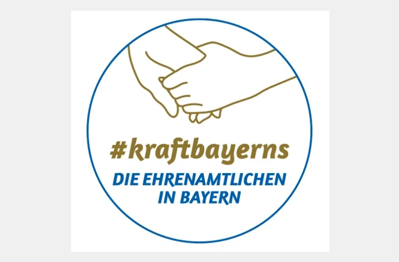 Logo für #kraftbayerns - die Ehrenamtlichen in Bayern